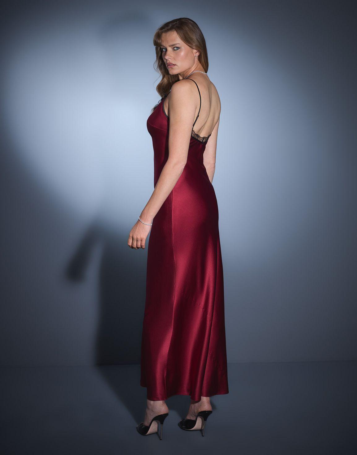 Sammi Long Slip Burgundy/Black | Agent Provocateur