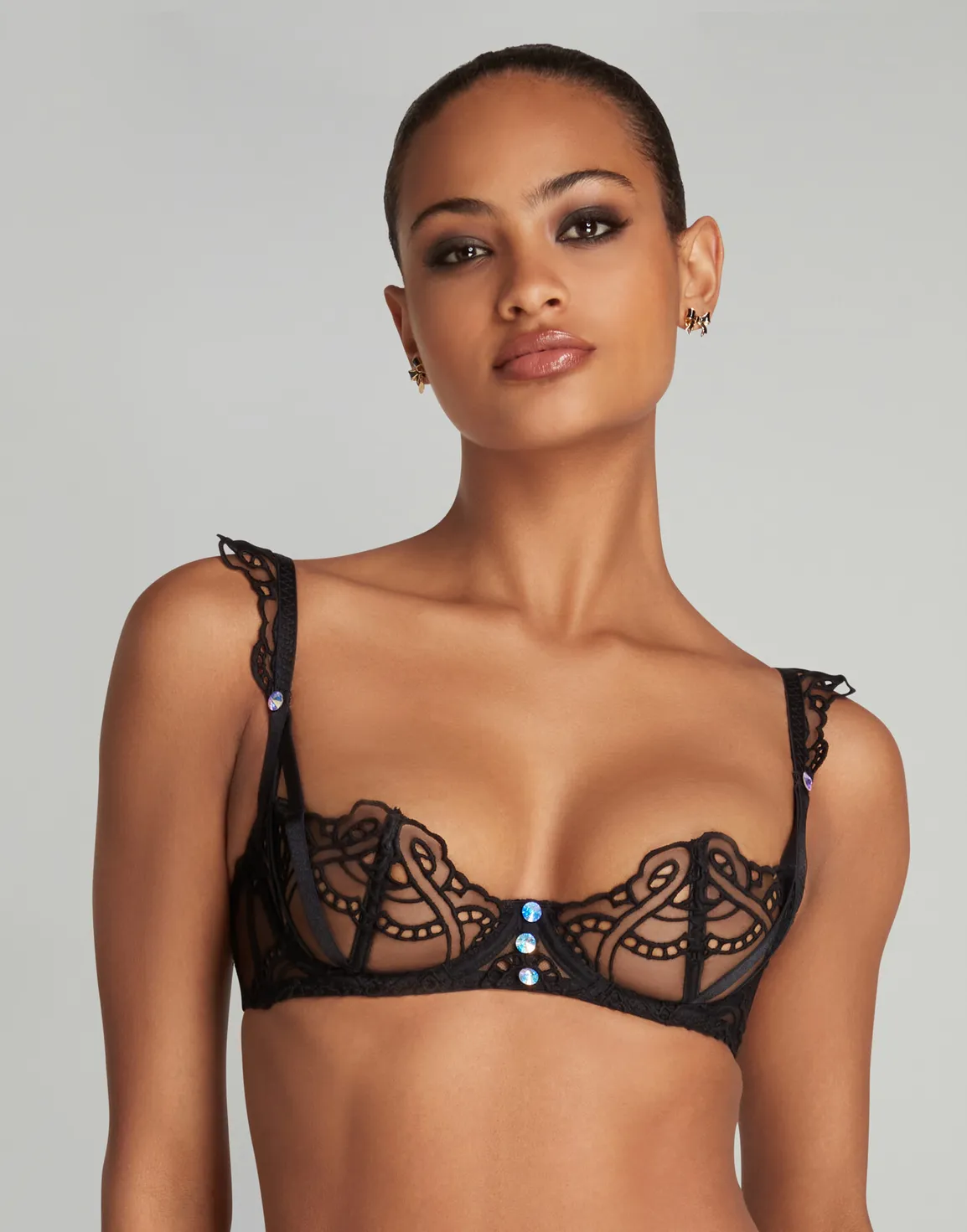 Seren Balconette Underwired Bra Black | Agent Provocateur