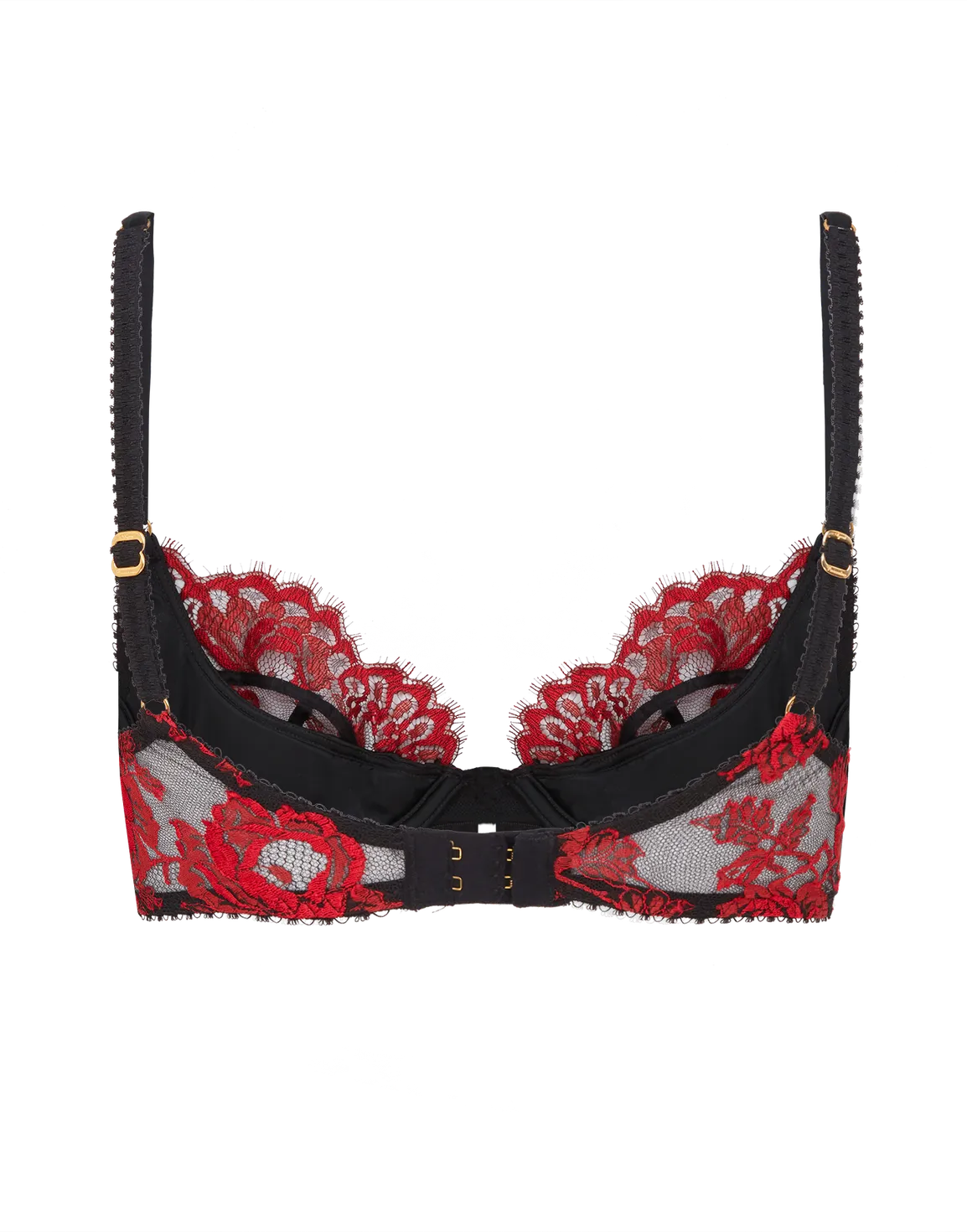 Solanna Plunge Underwired Bra Red/Black | Agent Provocateur