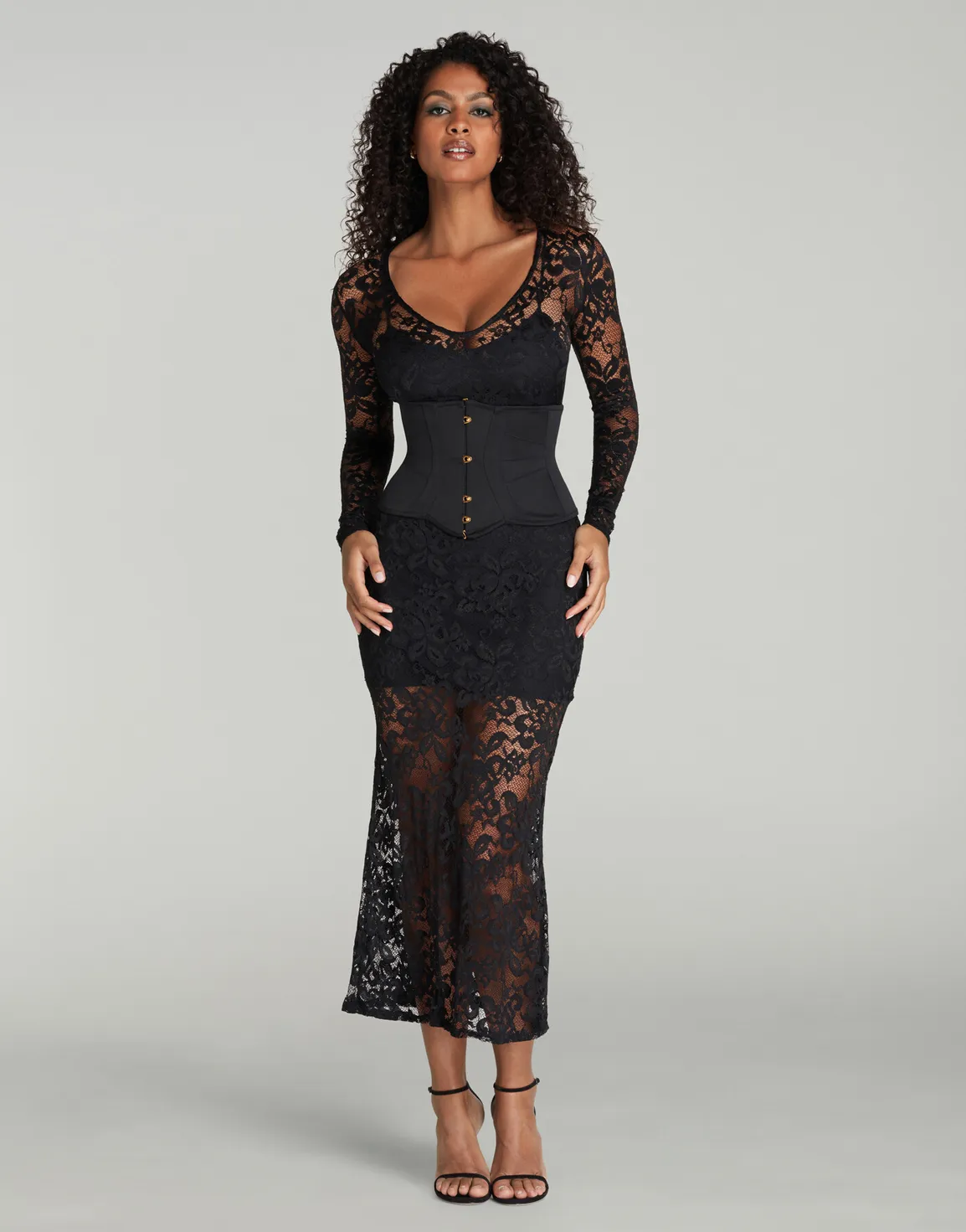 Cindee Maxi Dress Black | Agent Provocateur