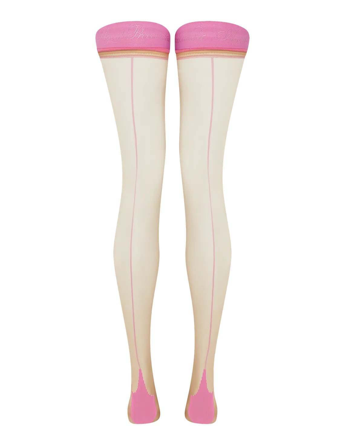 Tanzie Hold Ups Champagne/Pink | Agent Provocateur