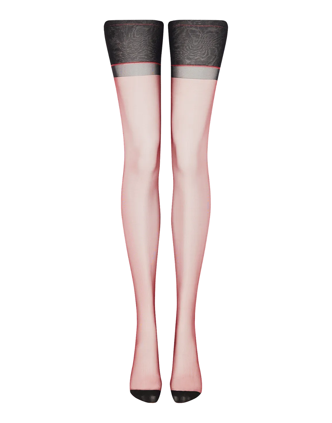 Gia Stockings Burgundy/Black | Agent Provocateur