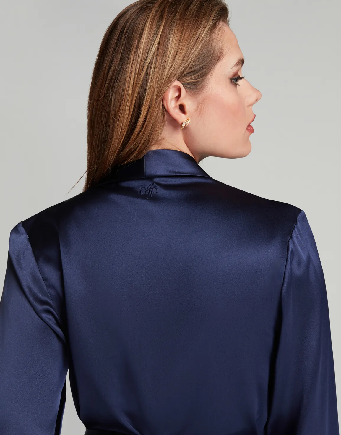 Cecily Short Gown Navy/Navy | Agent Provocateur