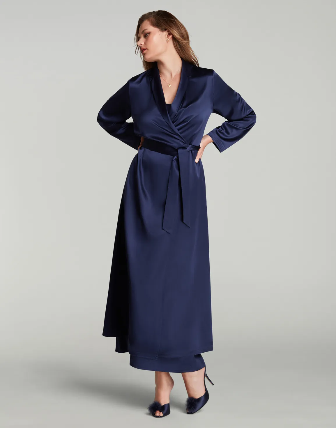Cecily Long Gown Navy | Agent Provocateur