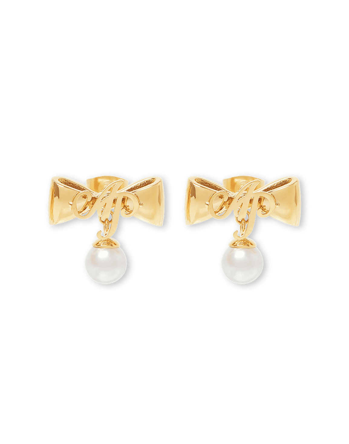 Beki Earrings Gold/Pearl | Agent Provocateur