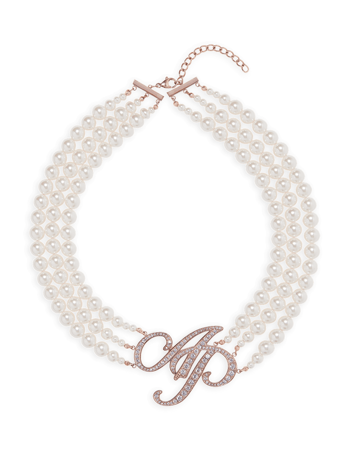 Britt Necklace Rose Gold/Pearl | Agent Provocateur