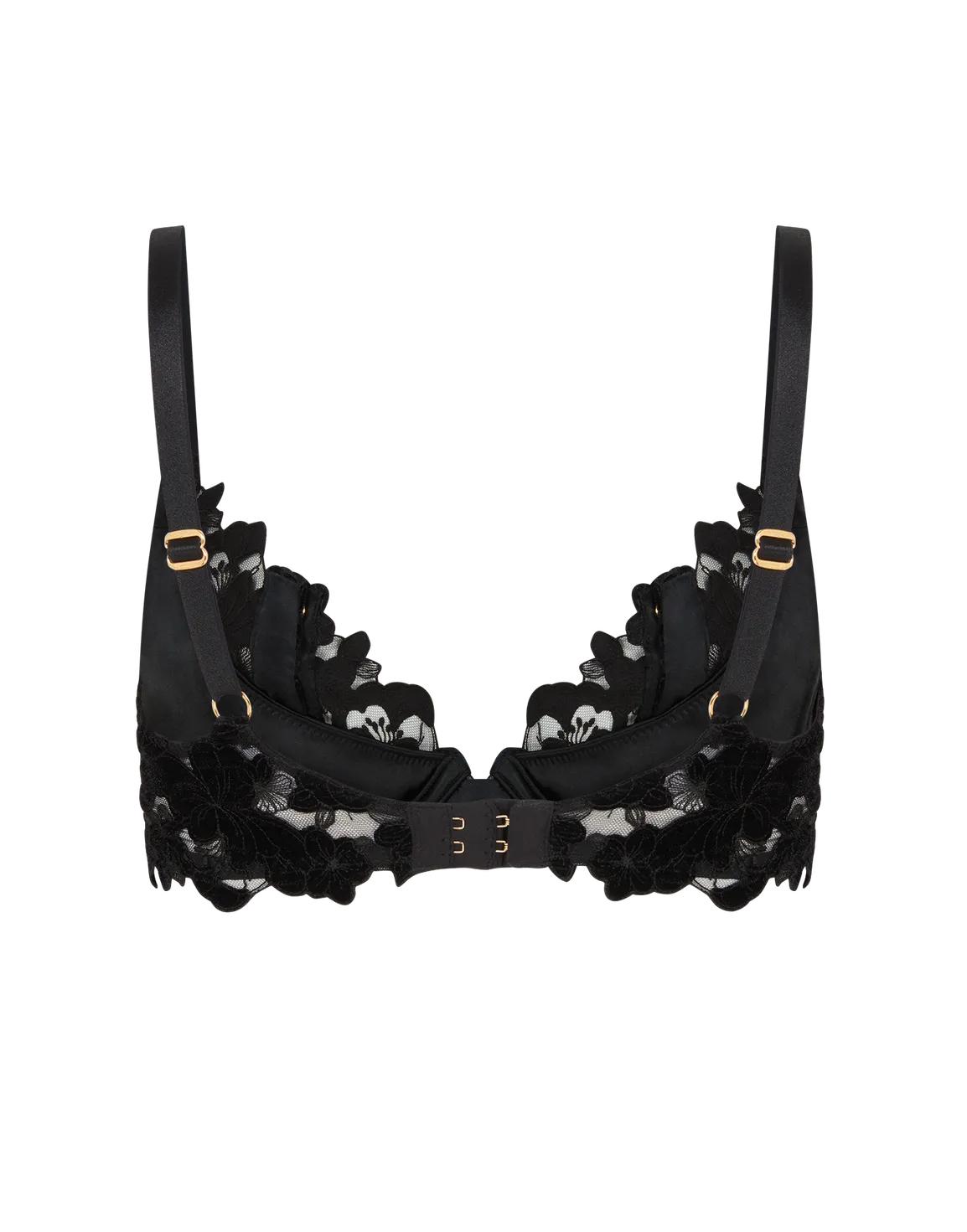 Arietta Plunge Underwired Bra Black | Agent Provocateur
