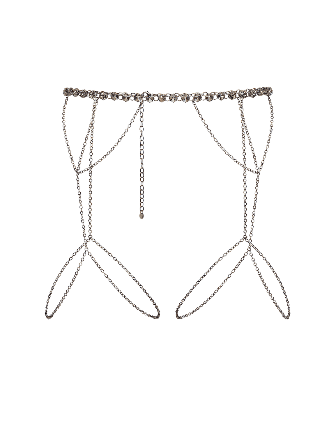 Kensia Chain Suspender Gunmetal/Black | Agent Provocateur