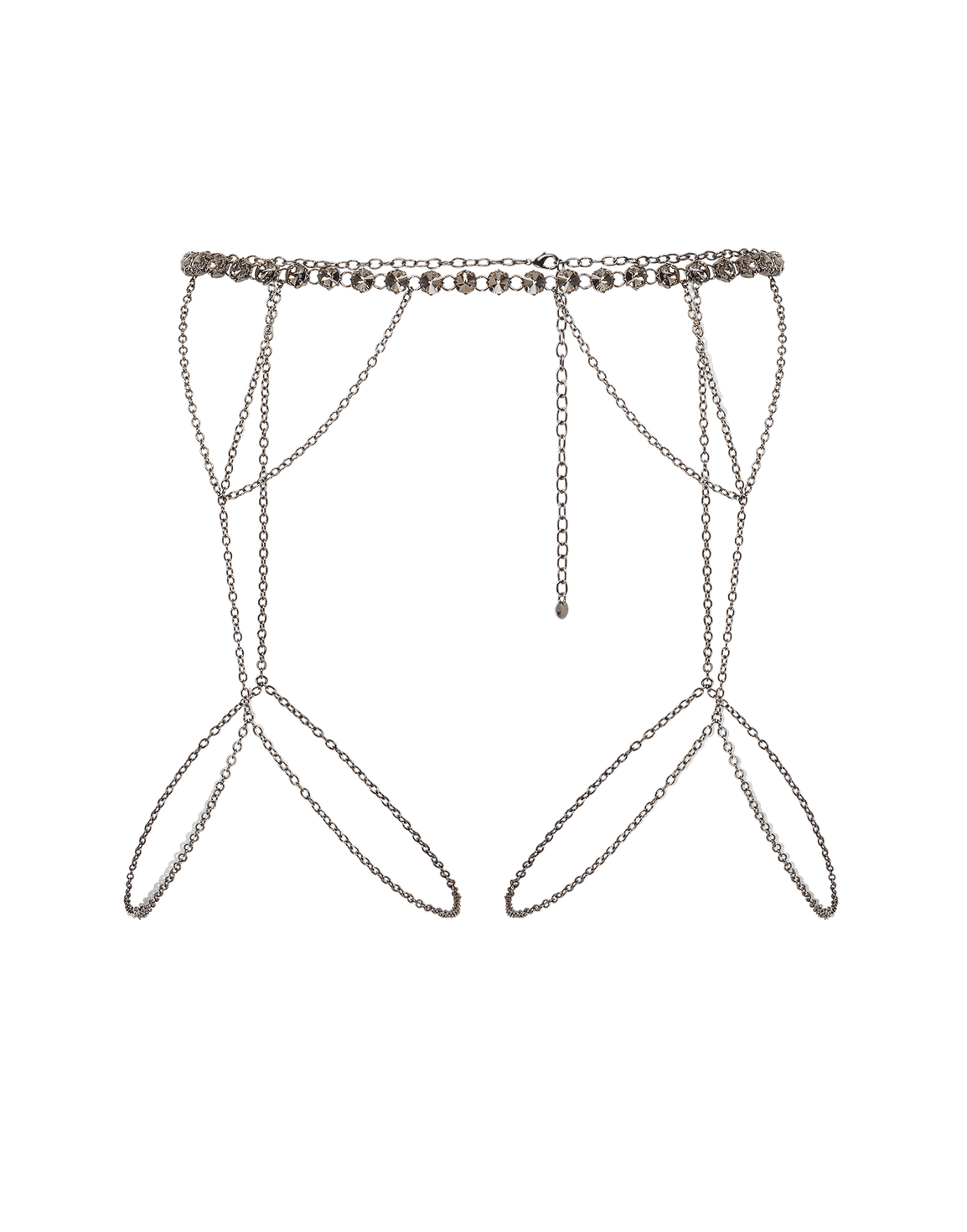 Kensia Chain Suspender Gunmetal/Black | Agent Provocateur