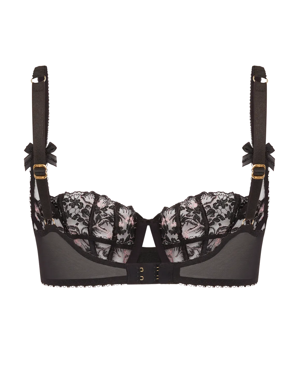Lana Balconette Underwired Bra Black/Pink | Agent Provocateur