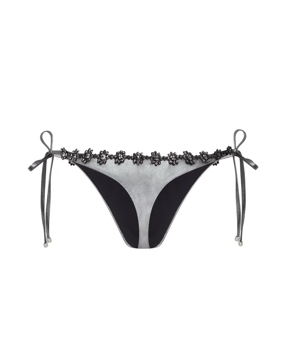 Maiya Bikini Thong Black/Silver | Agent Provocateur