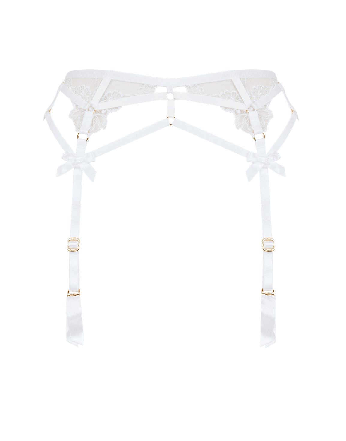 Melanie Suspender White/Sand | Agent Provocateur