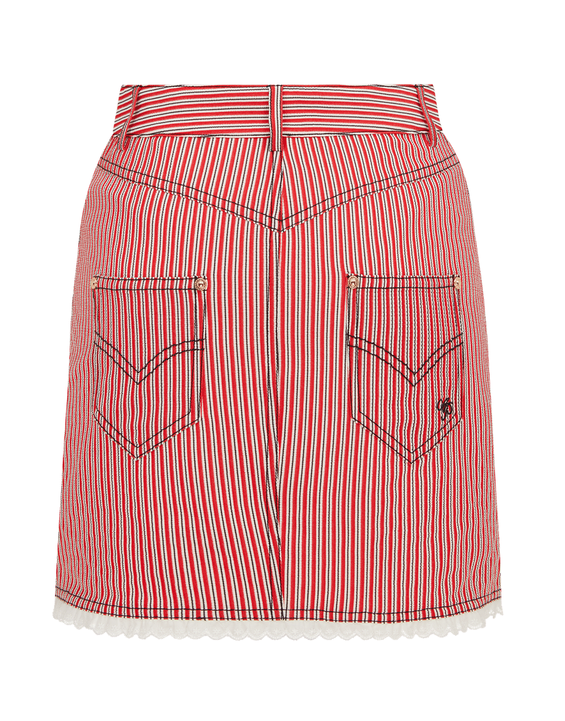 Milli Skirt & Scrunchie White/Red | Agent Provocateur
