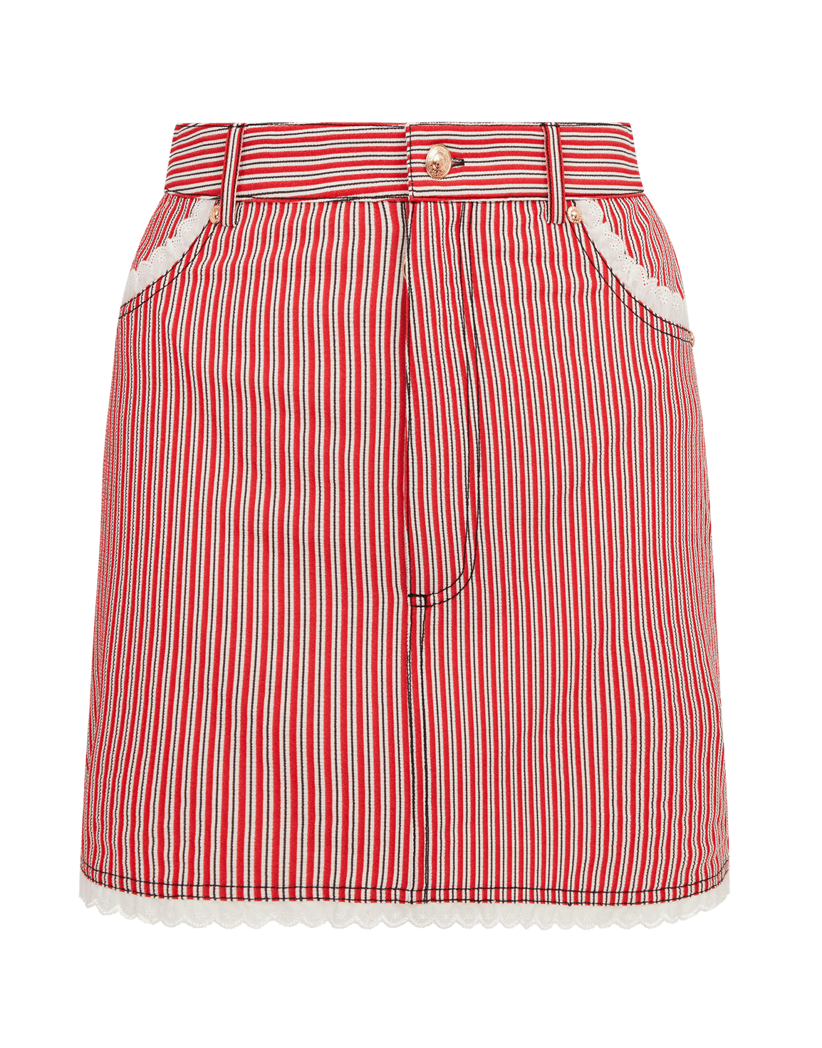 Milli Skirt & Scrunchie White/Red | Agent Provocateur