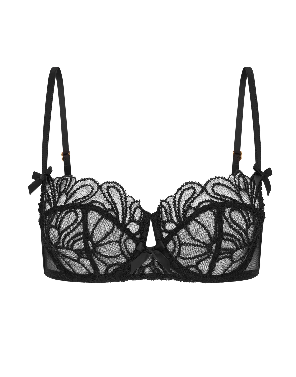 Nelle Balconette Underwired Bra Black | Agent Provocateur