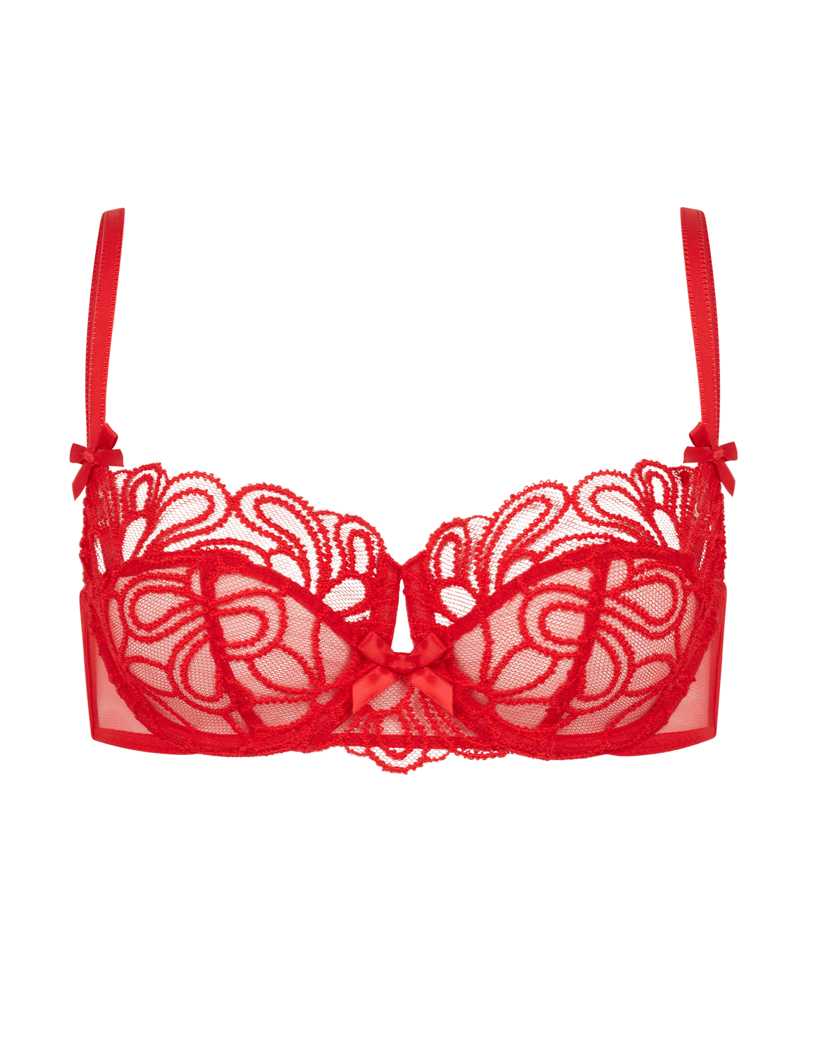 Nelle Balconette Underwired Bra Red | Agent Provocateur