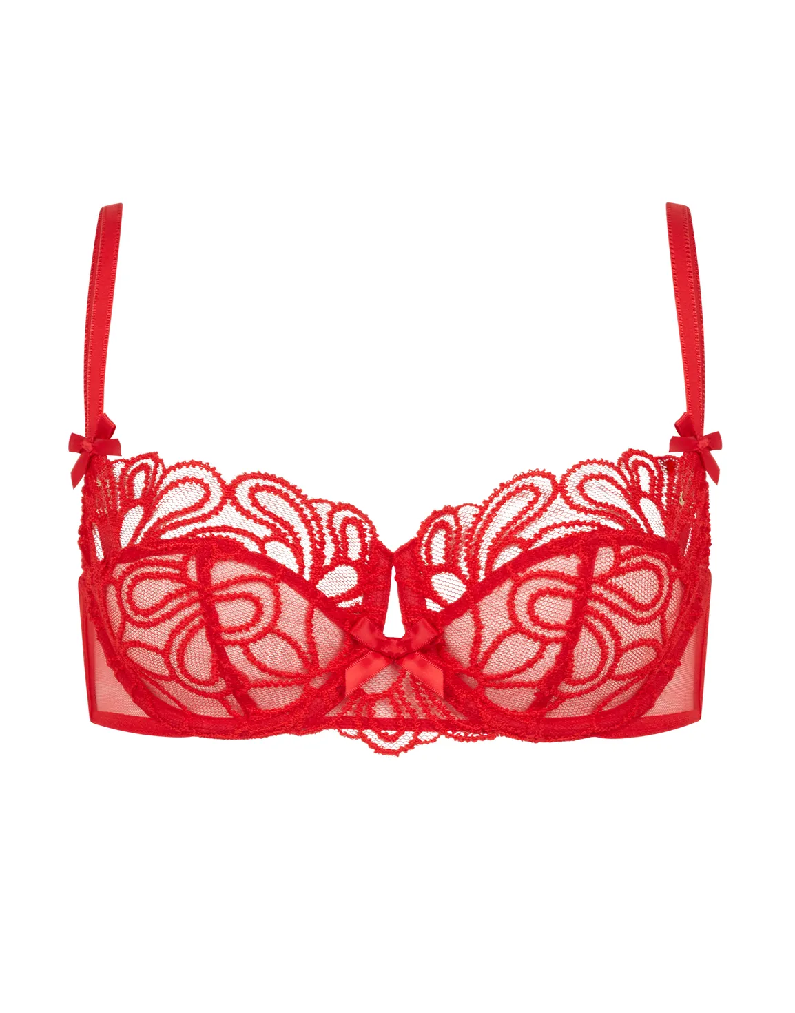 Nelle Balconette Underwired Bra Red | Agent Provocateur