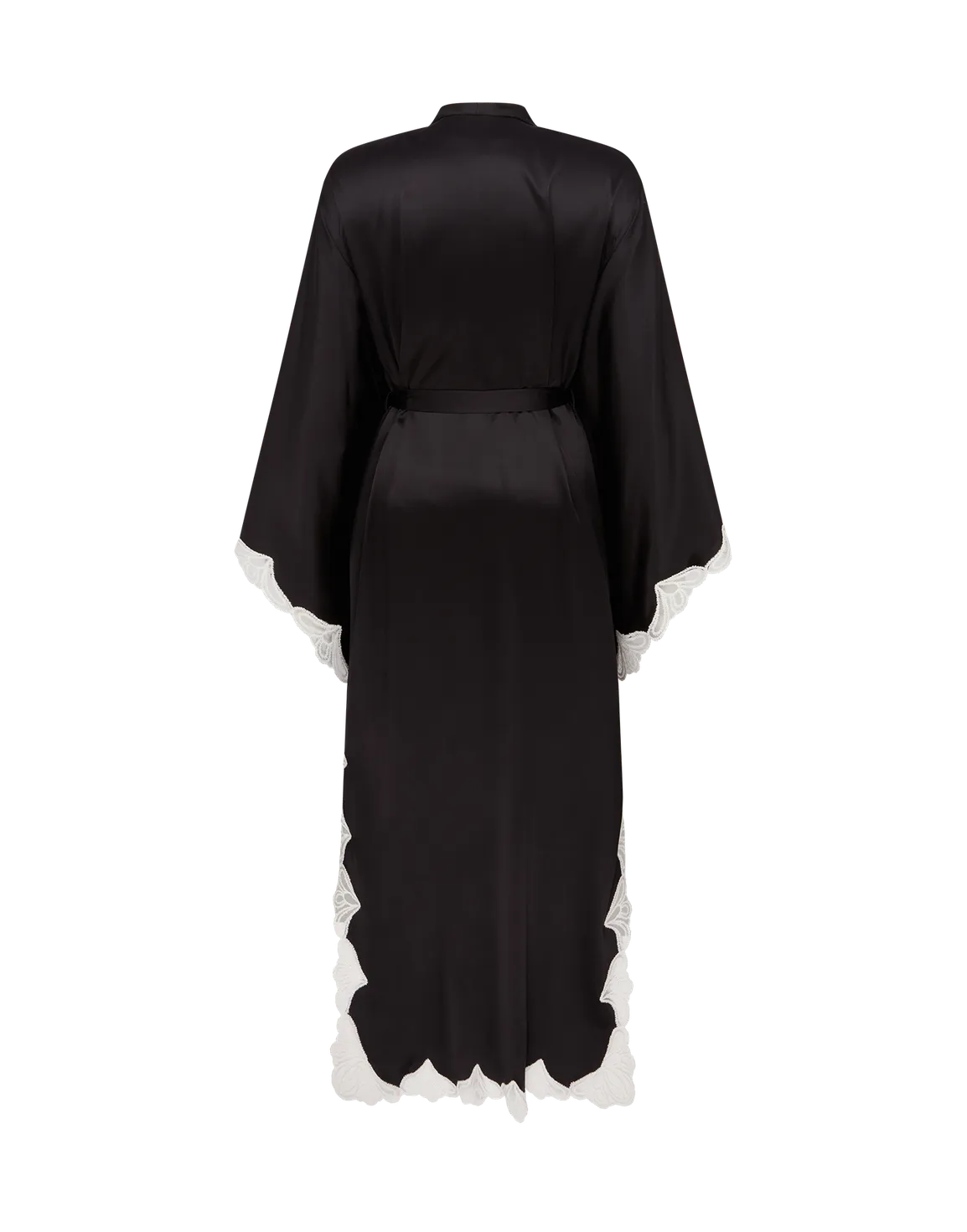 Nelle Long Gown Black/Ivory | Agent Provocateur