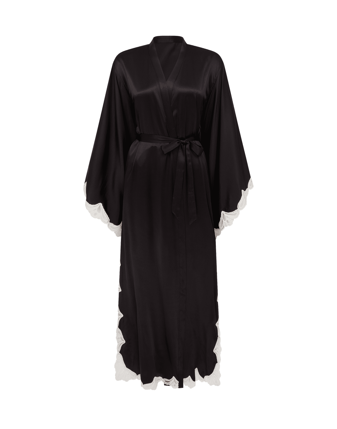 Nelle Long Gown Black/Ivory | Agent Provocateur