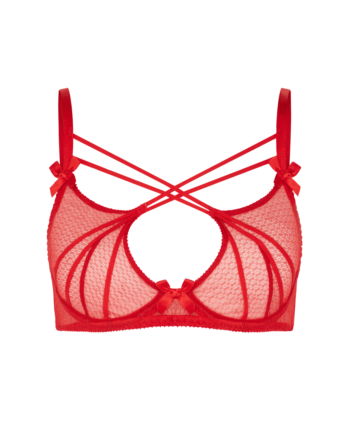 Nicki High Underwired Bra  Red | Agent Provocateur