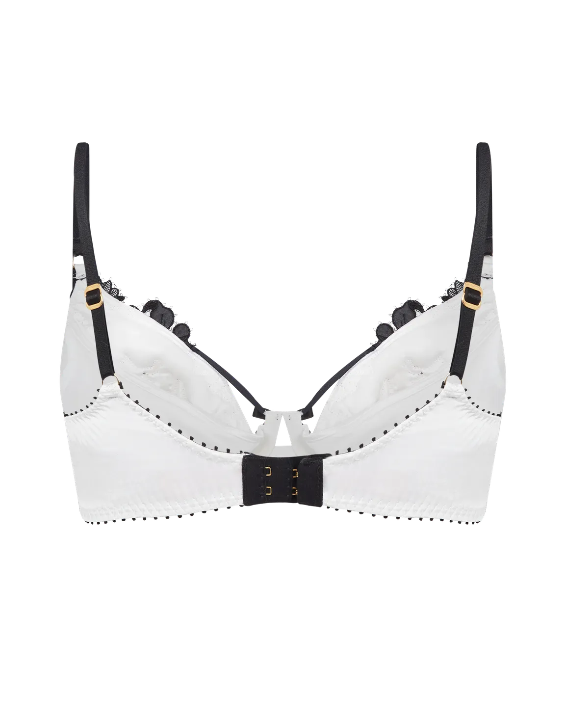 Penelopi Plunge Underwired Bra Ivory/Black | Agent Provocateur