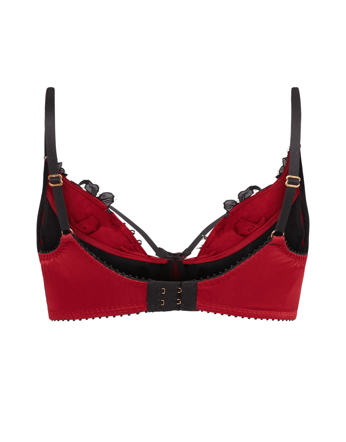 Penelopi Plunge Underwired Bra Red/Black | Agent Provocateur