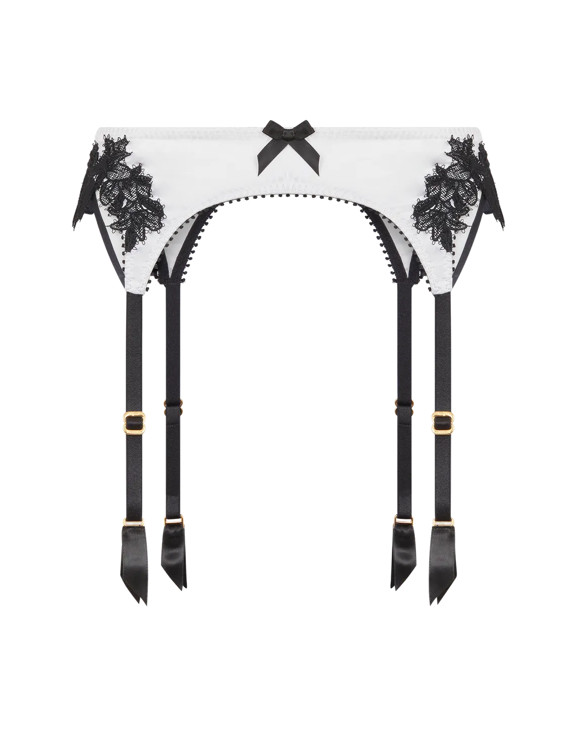 Penelopi Suspender Ivory/Black | Agent Provocateur