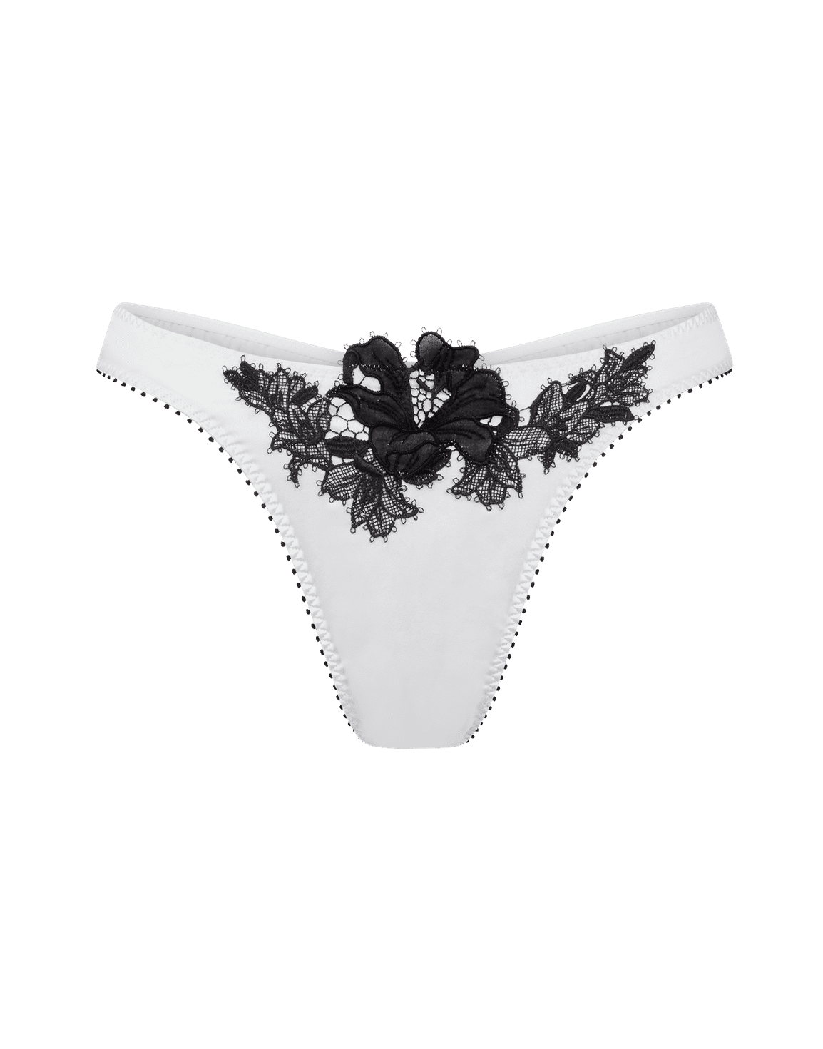 Penelopi Thong Ivory/Black | Agent Provocateur