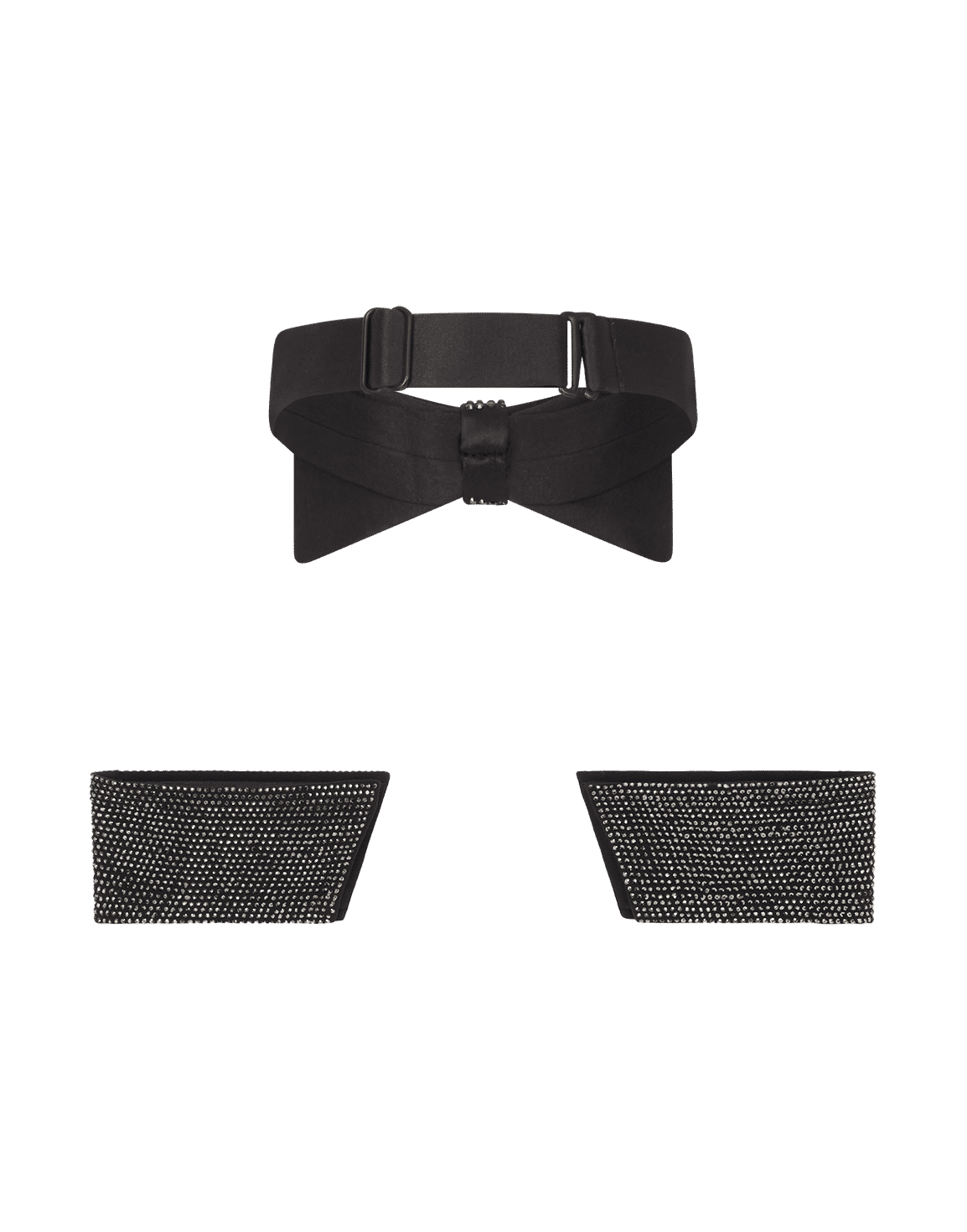 Wynnie Bow Tie And Cuff Set Black/Ab | Agent Provocateur