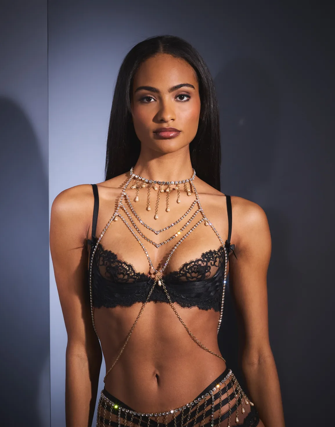 Anjali Chain Bra Gold/Crystal | Agent Provocateur