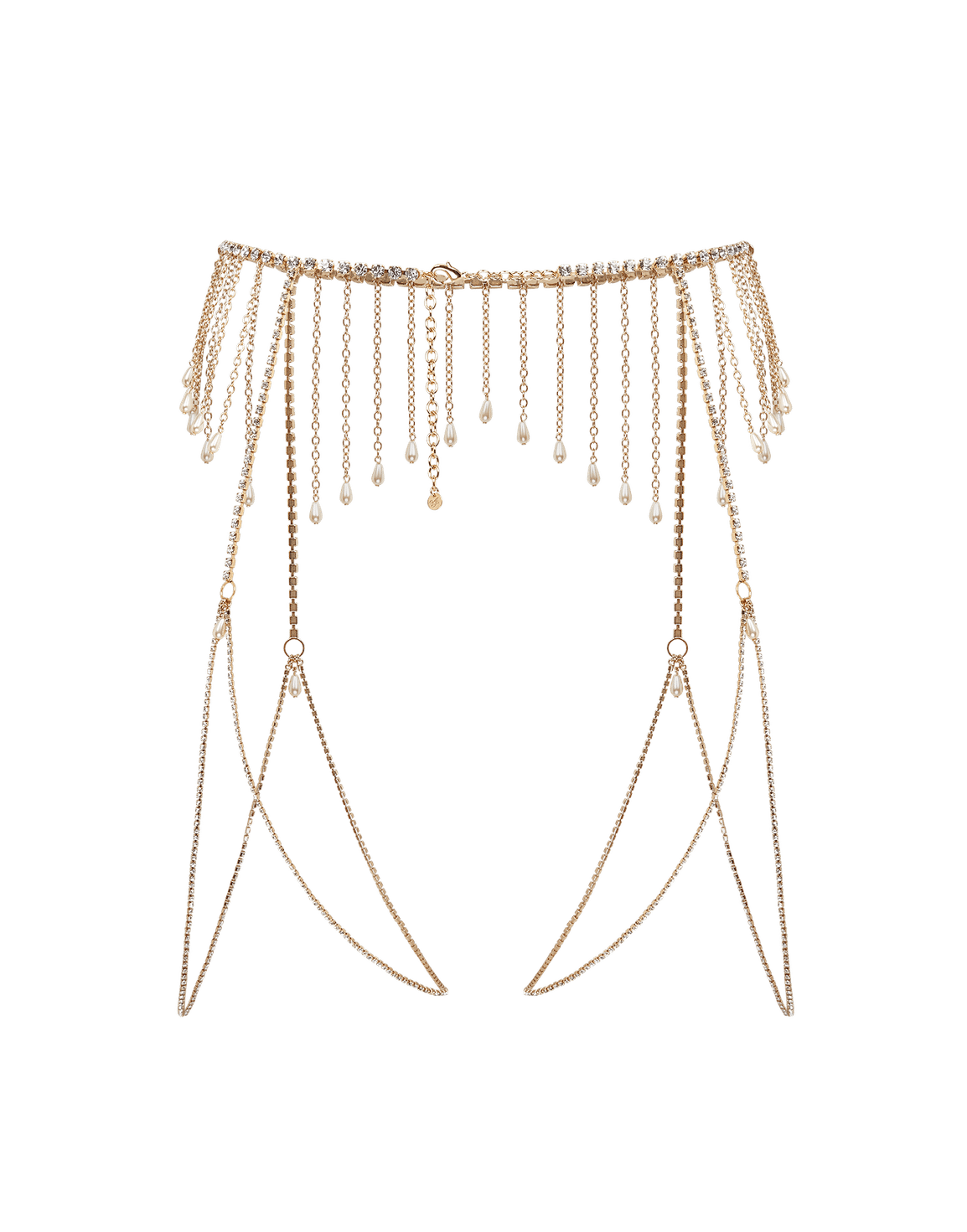 Anjali Chain Suspender  Gold/Crystal | Agent Provocateur