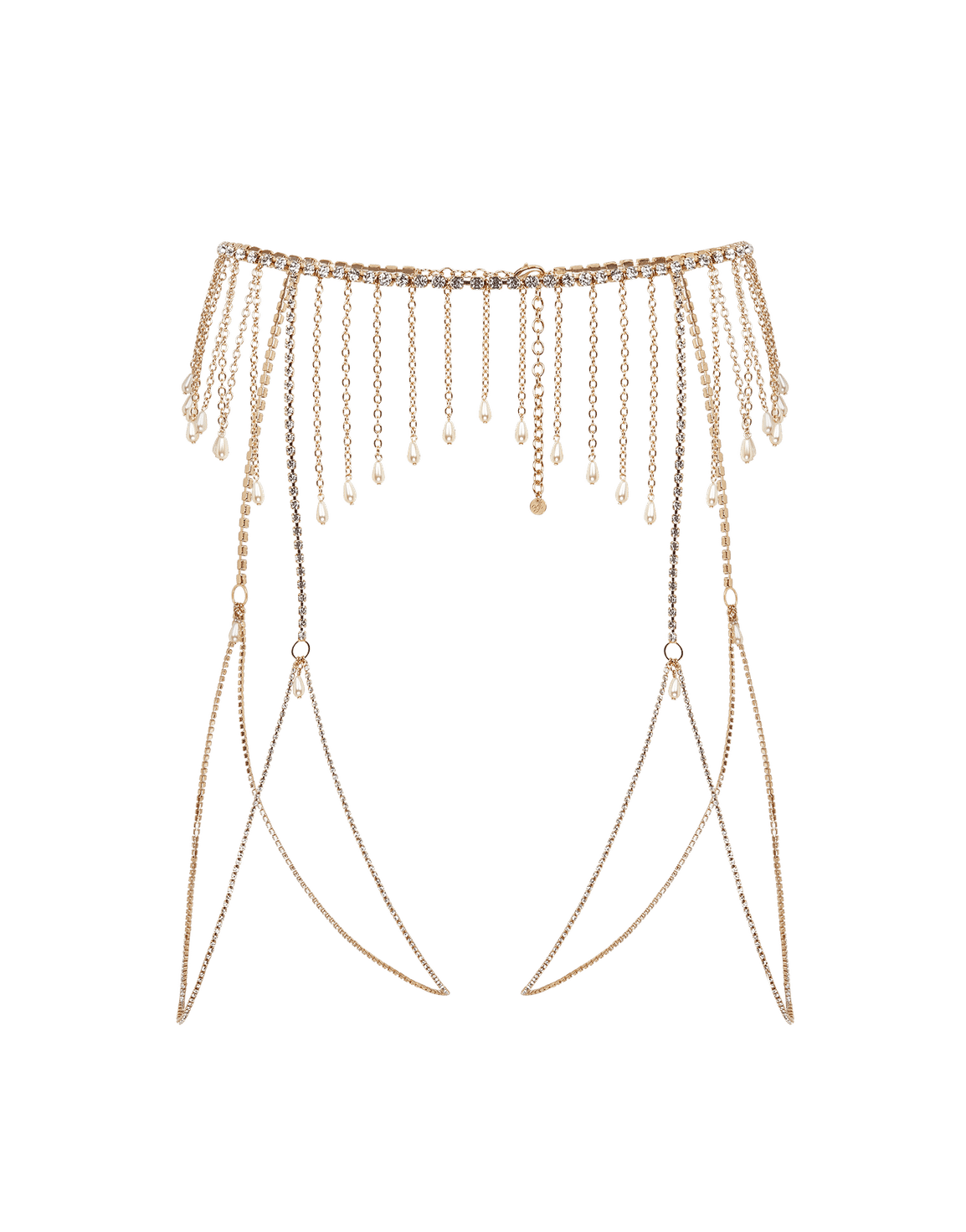Anjali Chain Suspender  Gold/Crystal | Agent Provocateur