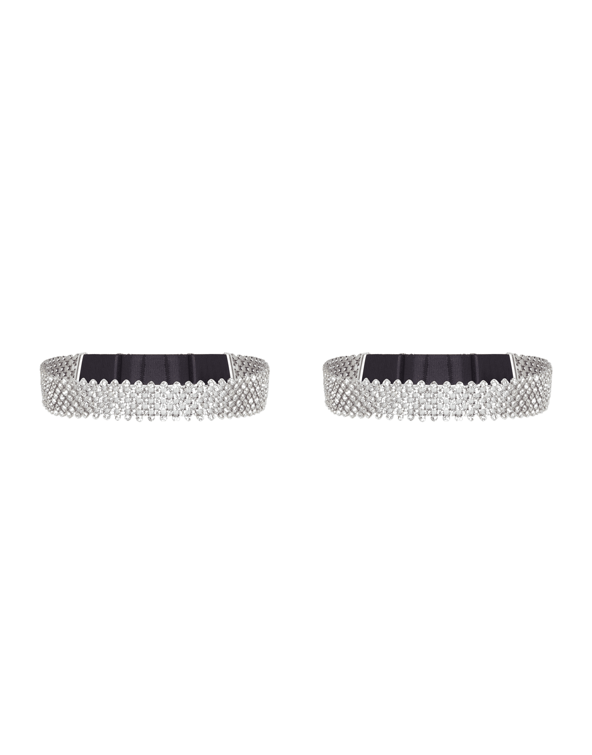 Anora Garter Set Silver/Crystal | Agent Provocateur