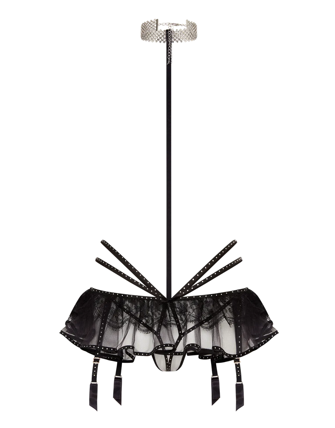 Anora Playsuit Black/Crystal | Agent Provocateur