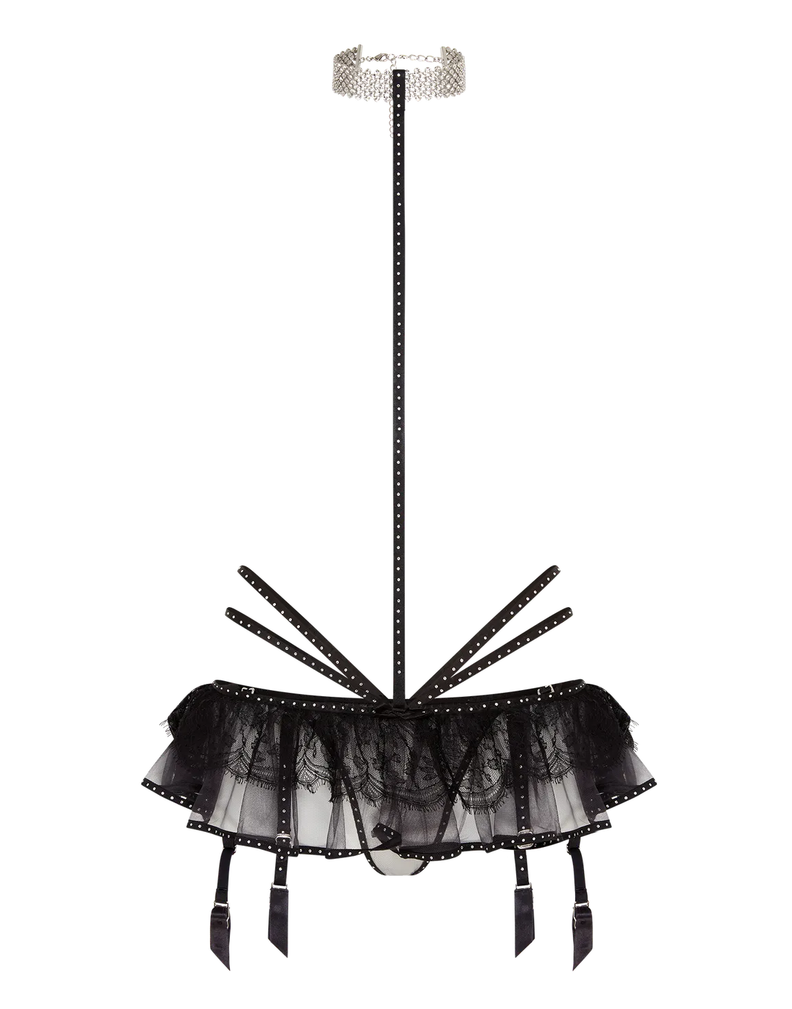Anora Playsuit Black/Crystal | Agent Provocateur