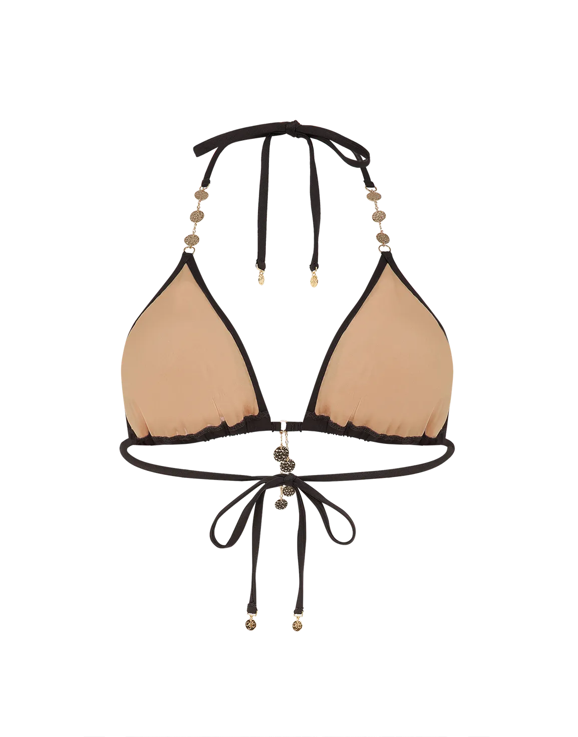 Azaria Bikini Top Brown/Gold | Agent Provocateur