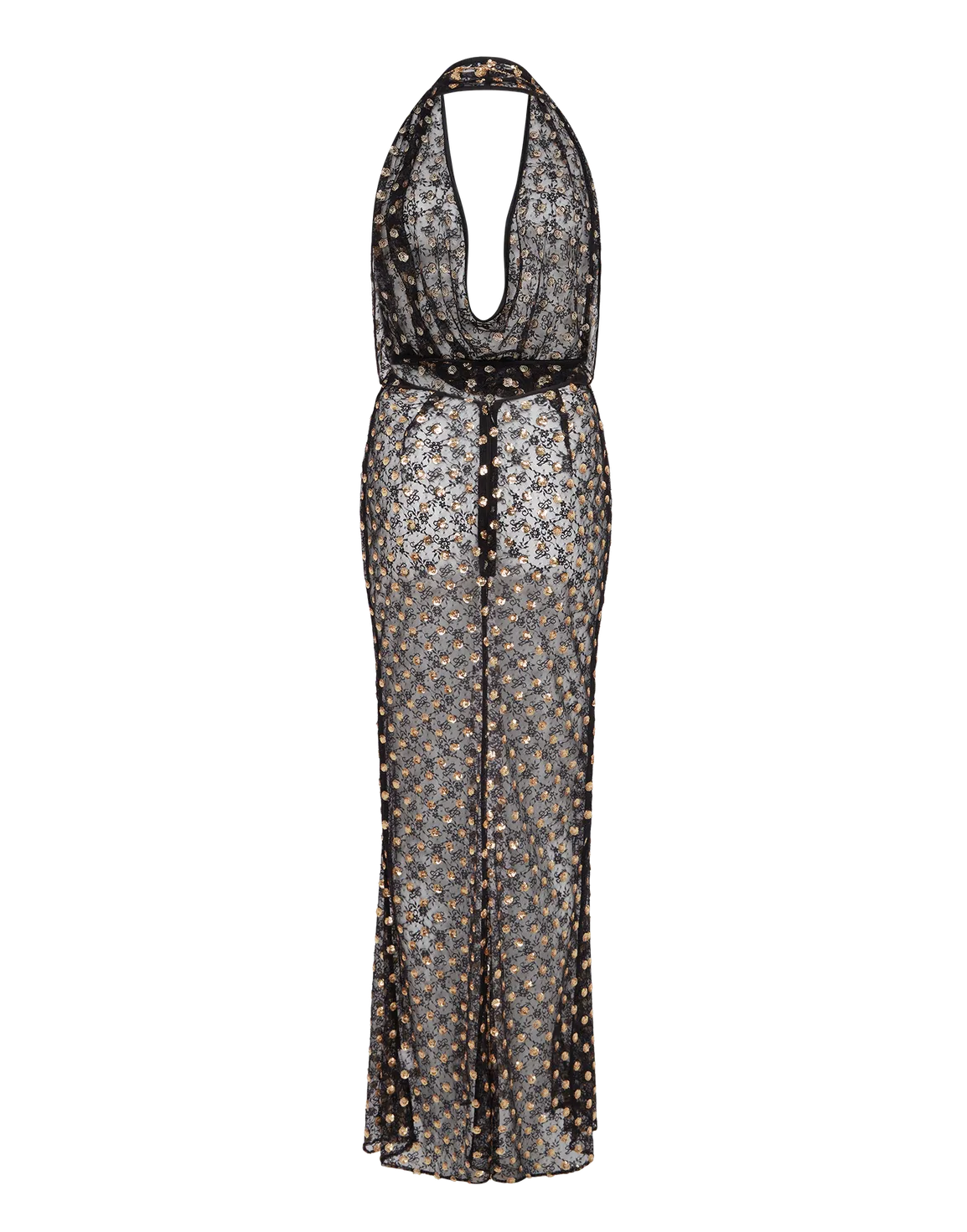 Azaria Long Cover Up Black/Gold | Agent Provocateur