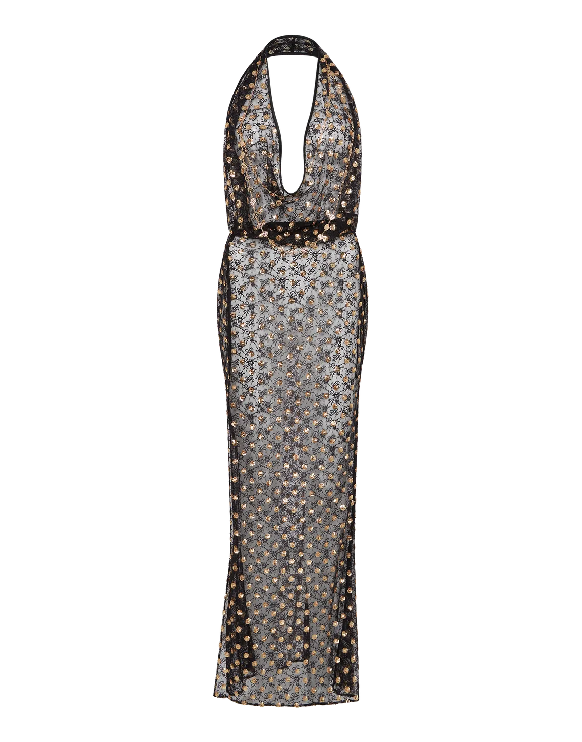 Azaria Long Cover Up Black/Gold | Agent Provocateur