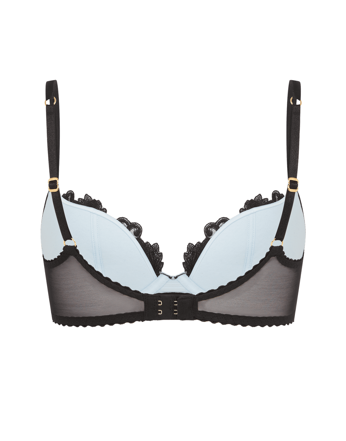 Clarette Plunge Underwired Bra  Blue/Black | Agent Provocateur