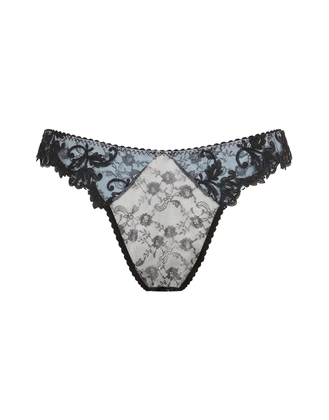 Clarette Brazilian Brief  Blue/Black | Agent Provocateur