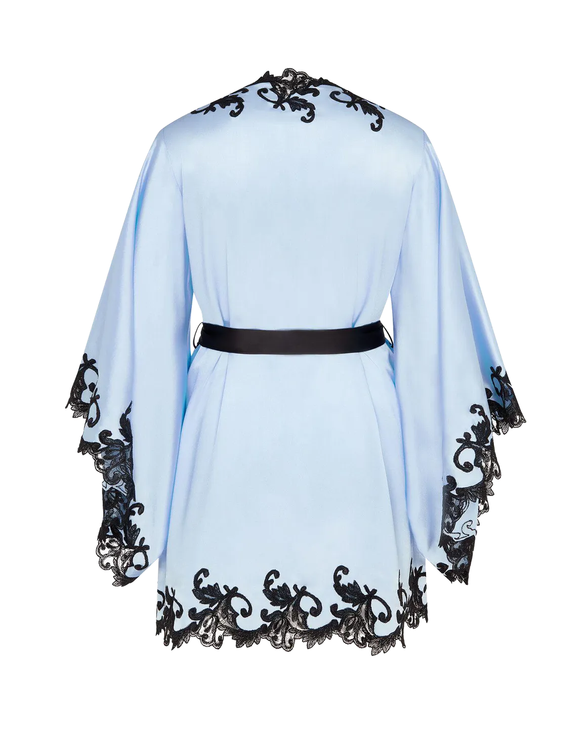 Clarette Short Kimono Blue/Black | Agent Provocateur