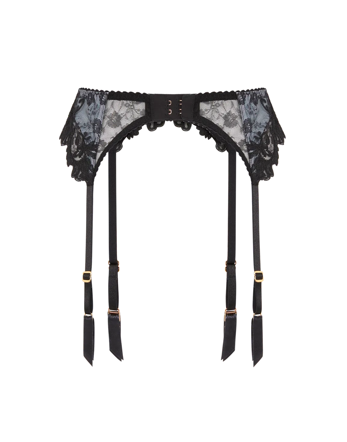 Clarette Suspender Blue/Black | Agent Provocateur