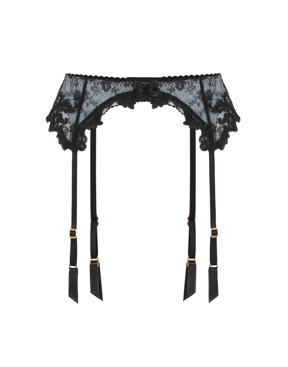 Clarette Suspender Blue/Black | Agent Provocateur