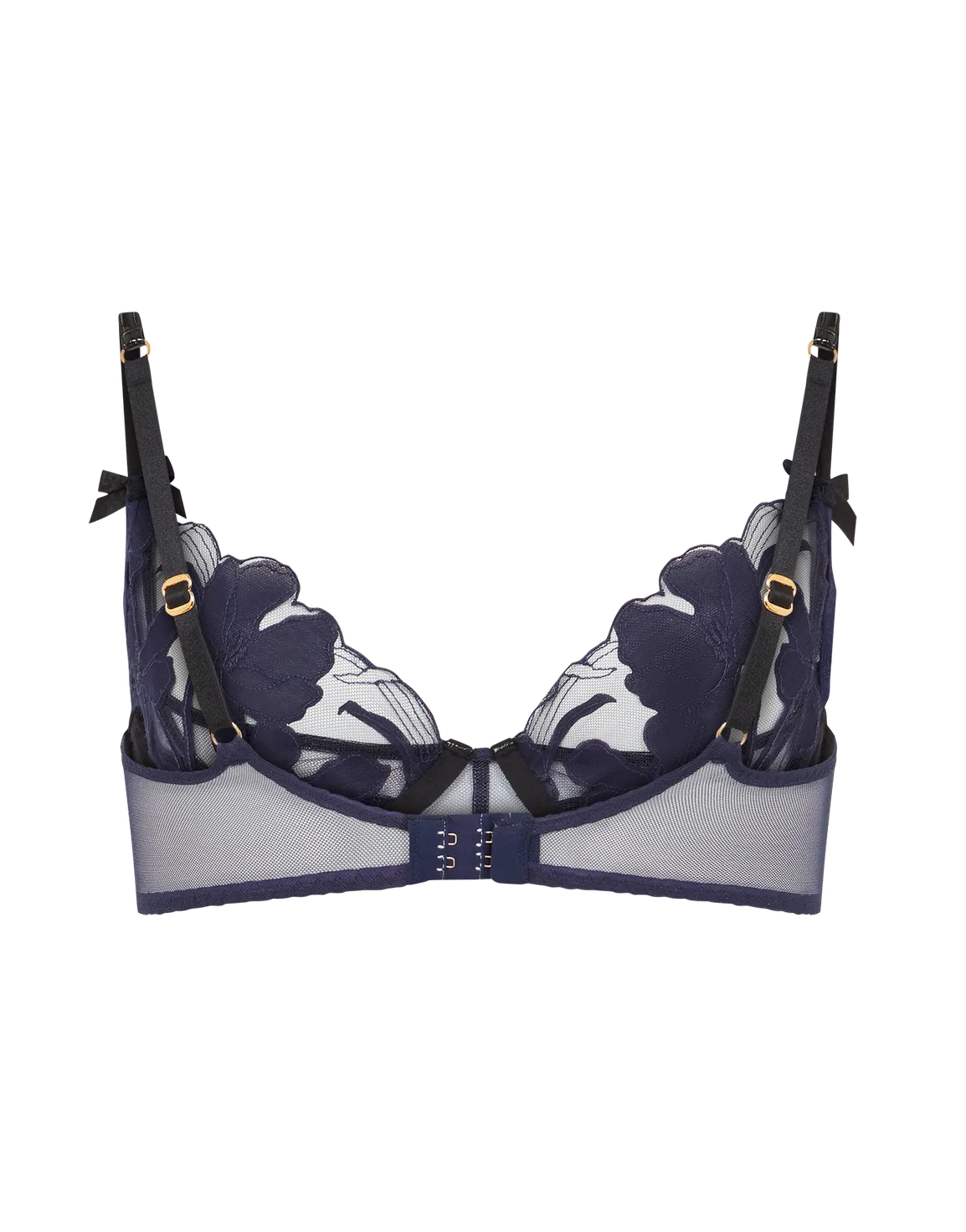 Felicitie Plunge Underwired Bra  Navy/Black | Agent Provocateur