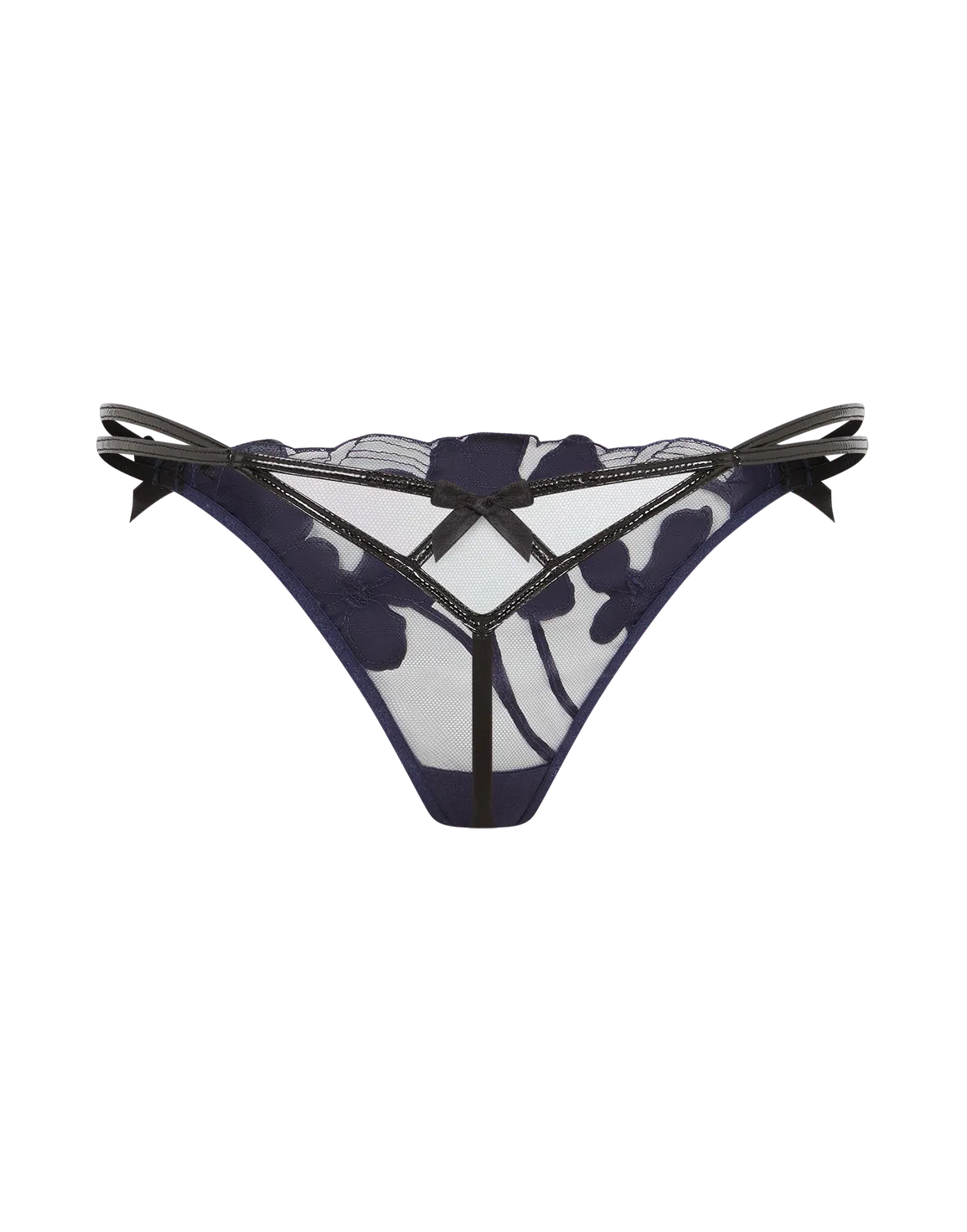 Felicitie Thong Navy/Black | Agent Provocateur