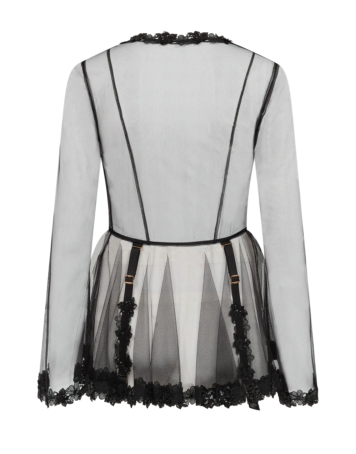 Floss Short Dressing Gown  Black | Agent Provocateur