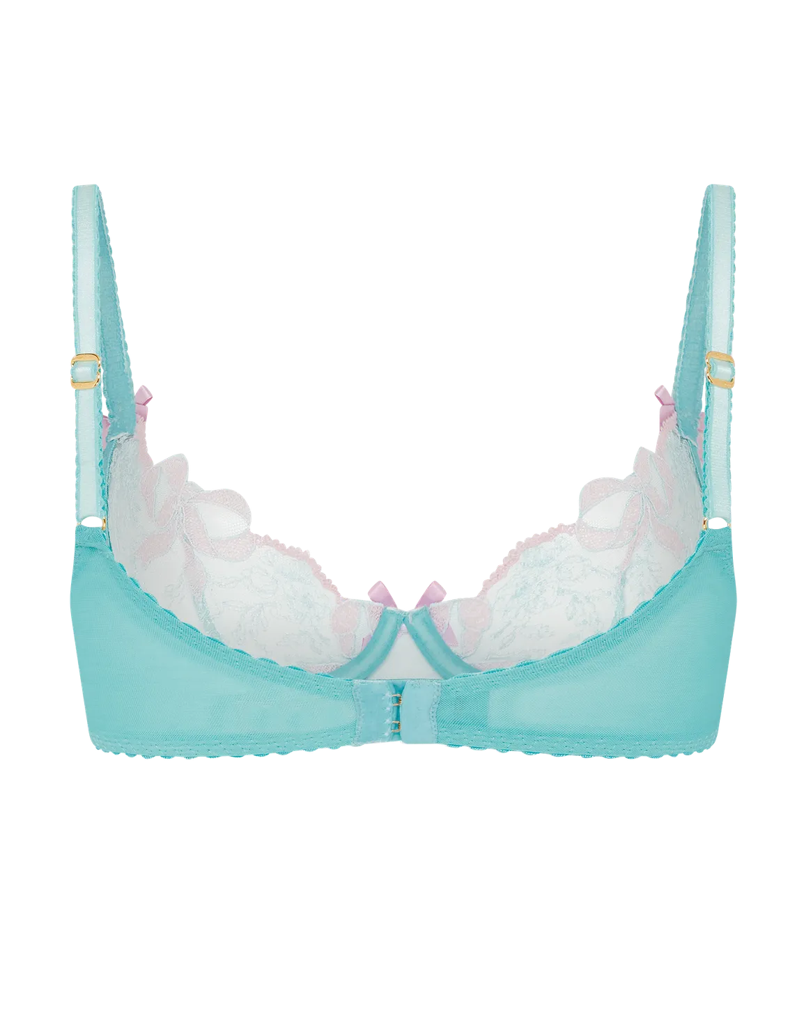 Lisetta Plunge Underwired Bra  Mint/Pink | Agent Provocateur