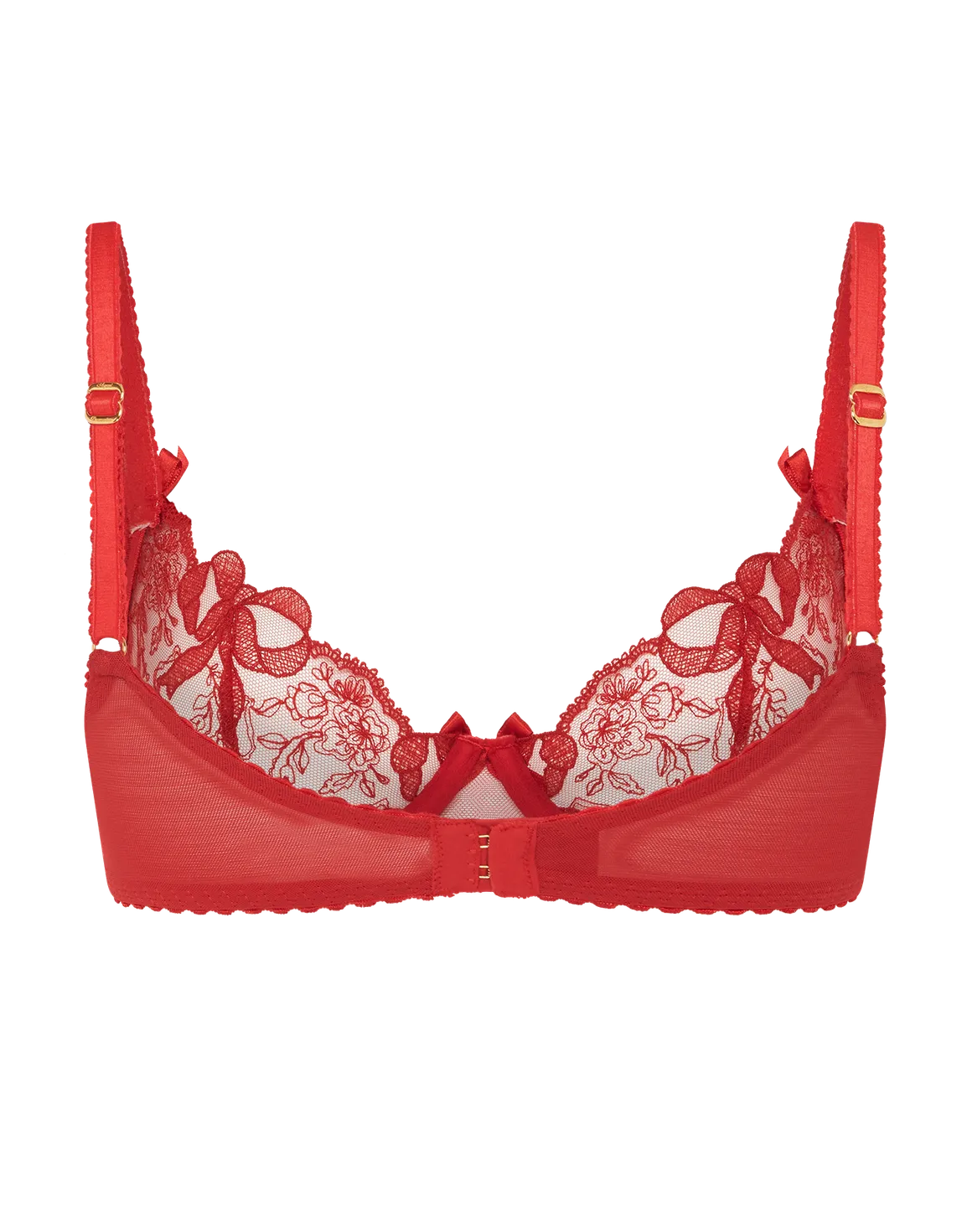 Lisetta Plunge Underwired Bra Red/Sand | Agent Provocateur