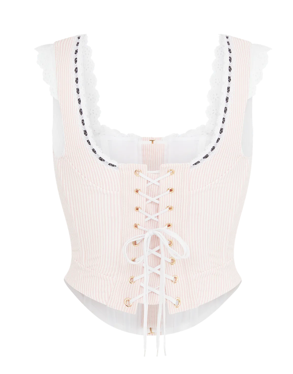 Miffy Corset Top Baby Pink/White | Agent Provocateur