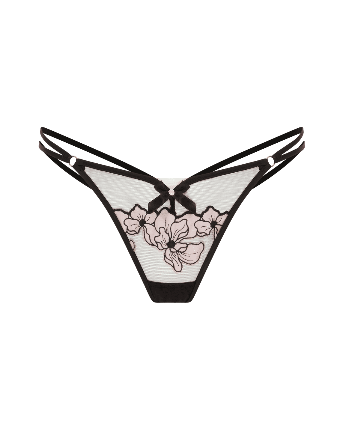 Polina Thong Pink/Black | Agent Provocateur